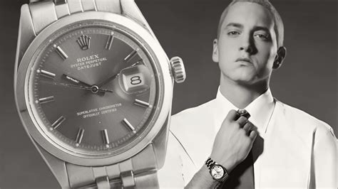 eminem rolex datejust|eminem rubber watches.